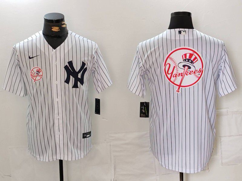 Men New York Yankees Blank White Stripe Game 2024 Nike MLB Jersey style 13->new york yankees->MLB Jersey